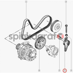 Napinacz paska osprzętu METALCAUCHO MC-5485 | RENAULT 1.4/1.6  (8200192843,7700105325,8200058997)