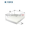 Filtr kabiny FILTRON K 1313 | AUDI,SEAT,SKODA,VW (6R0820367)