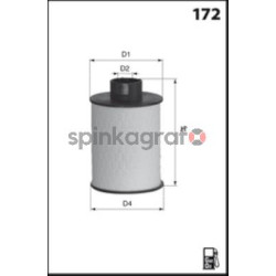 Filtr paliwa MECAFILTER ELG5322Z | CHEVROLET,CITROËN,FIAT,LANCIA,OPEL (12762212,13117292,13122587,13161902,13179060)