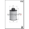 Filtr paliwa MECAFILTER ELG5322Z | CHEVROLET,CITROËN,FIAT,LANCIA,OPEL (12762212,13117292,13122587,13161902,13179060)