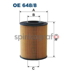 Filtr oleju FILTRON OE 648/8 | CHEVROLET,OPEL,VAUXHALL (5650375,898018448Y,98018448)