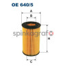Filtr oleju FILTRON OE 640/5 | JEEP,MERCEDES-BENZ (05086301AA,1121840025,5086301AA,6111800009,A1121840025)