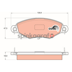 Klocki hamulcowe (przód) TRW GDB1361 |  PEUGEOT 206, 306 1.1-1.9D 04.93-