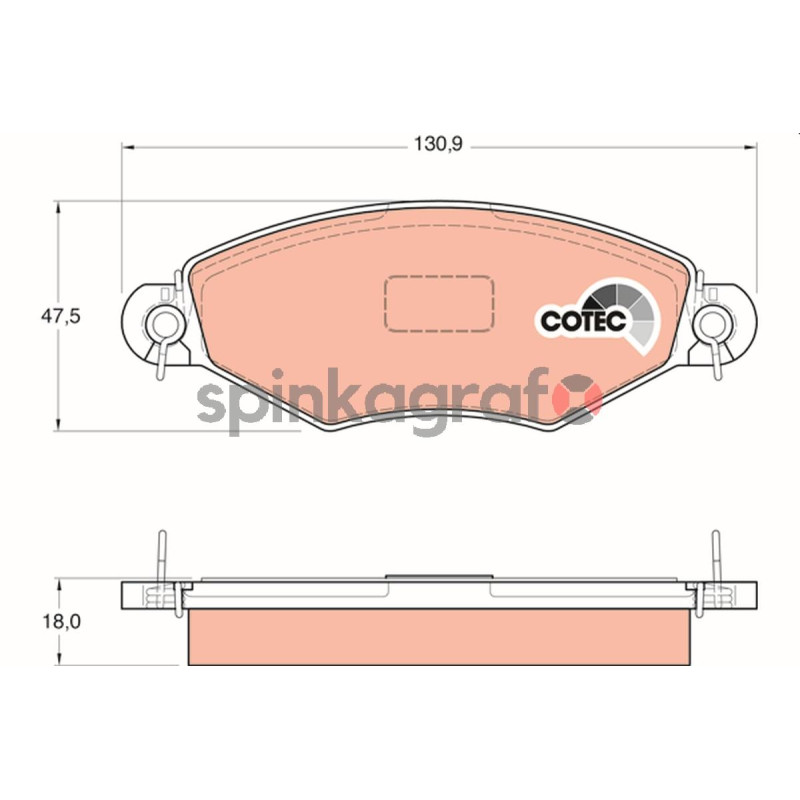 Klocki hamulcowe (przód) TRW GDB1361 | PEUGEOT 206, 306 1.1-1.9D 04.93- Klocki hamulcowe (przód) TRW GDB1361 | PEUGEOT 206, 306 1.1-1.9D 04.93-