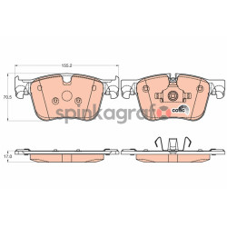 Klocki hamulcowe (przód) TRW GDB2035 | CITROEN C4 GRAND PICASSO, PEUGEOT 308 II 2013-&gt; (1609898580)