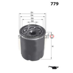 Filtr oleju MECAFILTER ELH4233 | PEUGEOT, CITROËN, NISSAN, VOLVO, MITSUBISHI, FORD, OPEL, MAZDA (1109AC, 1109AE, 1109CG, 1520831