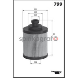 Filtr oleju MECAFILTER ELH4390 | PEUGEOT, SUZUKI, FORD, FIAT, ALFA ROMEO, LANCIA, OPEL, SAAB (1109CJ, 1651068L10, 1651068L10000,