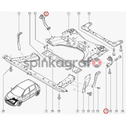 Poduszka sanek KLEBER M6823 | RENAULT CLIO 3/MODUS (8200127324)