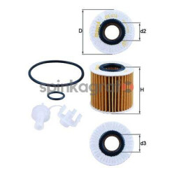 Filtr oleju MAHLE ORIGINAL OX 414D1 | LEXUS,LOTUS,TOYOTA 041520V010,0415231050,0415231090,04152YZZA1