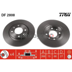 Tarcza hamulcowa ( przód ) TRW DF2808
