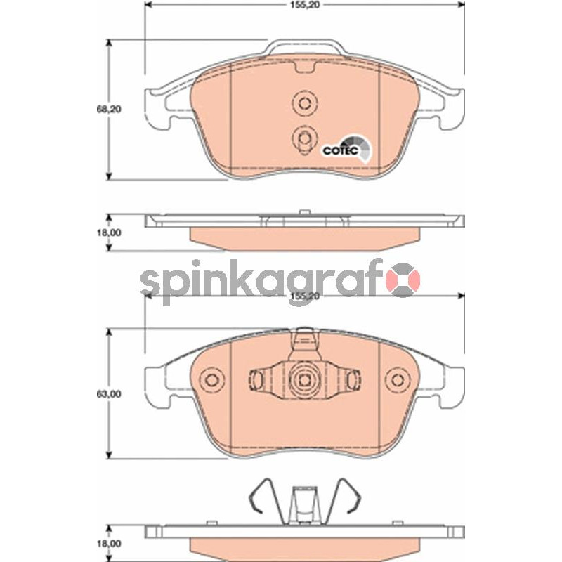 Klocki hamulcowe (przód) TRW GDB1790 | RENAULT GRAND SCENIC II 2009> MEGANE III 2008> Klocki hamulcowe (przód) TRW GDB1790 | RENAULT GRAND SCENIC II 2009> MEGANE III 2008>