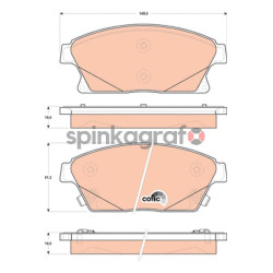 Klocki hamulcowe (przód) TRW GDB1847 | OPEL ASTRA J 2009&gt;