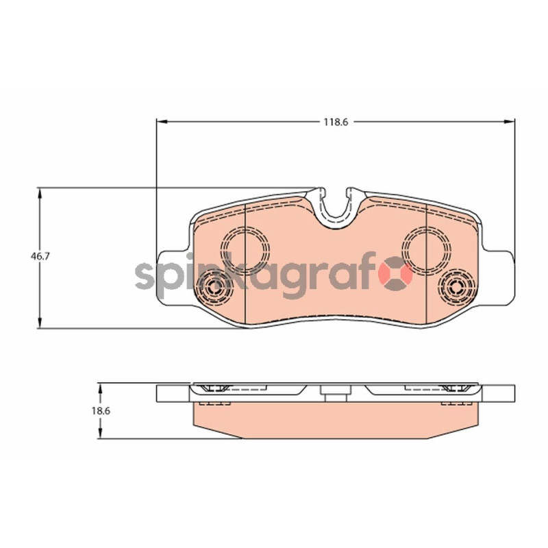 Klocki hamulcowe (przód) TRW GDB2102 | MERCEDES-BENZ (4474200120,447420012028,A4474200120,A447420012028) Klocki hamulcowe (przód) TRW GDB2102 | MERCEDES-BENZ (4474200120,447420012028,A4474200120,A447420012028)