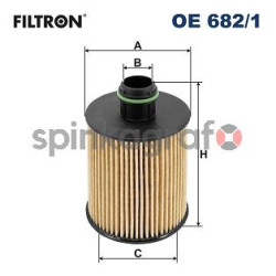 Filtr oleju FILTRON OE 682/1 | CHEVROLET,OPEL,SAAB (55595538,650017,650061,650181,650221)