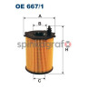 Filtr oleju FILTRON OE 667/1 | CITROËN,FIAT,FORD,MAZDA,MINI (1109AY,1109S5,1109T3,1109Y1,1109Y2)