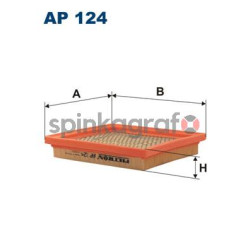 Filtr powietrza FILTRON AP 124 | NISSAN (165460U800,165460U80A,1654641B00,16546AX600,16546AX60A)
