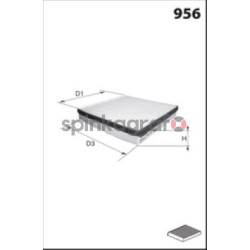 Filtr kabiny MECAFILTER ELR7273 | OPEL, CITROËN, PEUGEOT, FIAT (1808029, 647962, 647963, 6479E0, 77364561, 95514195)