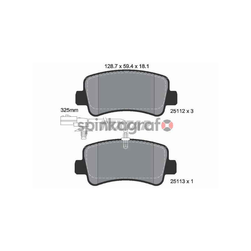 Klocki hamulcowe (przód) TEXTAR 2511201 | NISSAN,OPEL,RENAULT (4406000Q0H,4406000Q0L,4406000Q1J,440600264R,440601147R)