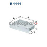 Filtr kabiny FILTRON K 1111 | AUDI,SEAT,SKODA,VW (1K0819644,1K0819644A,1K0819644B)