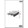 Filtr powietrza MECAFILTER ELP9442 | NISSAN,RENAULT (165464BA1A,165464BA1B)