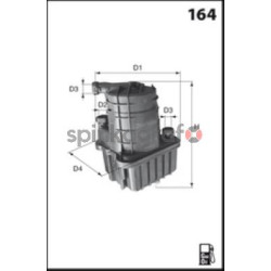 Filtr paliwa MECAFILTER ELG5317 | RENAULT (8200294143, 8200447197, 8200926014)