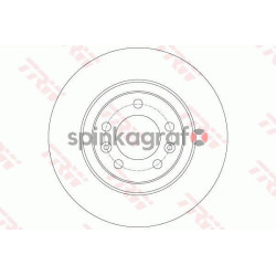 Tarcza hamulcowa ( przód ) TRW DF6134 | PEUGEOT 508, 508 SW 1.6/1.6HDi/2.0HDi 11.2010-&gt;