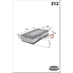 Filtr powietrza MECAFILTER ELP9562