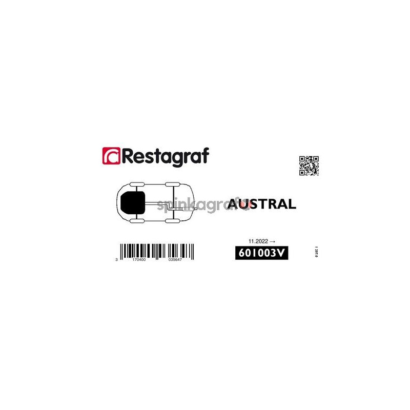 Zestaw spinek osłony silnika RESTAGRAF 601003V | RENAULT