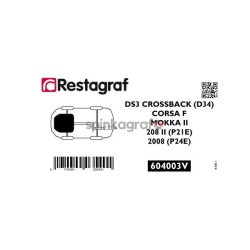 Zestaw spinek osłony silnika RESTAGRAF 604003V | DS,OPEL,PEUGEOT