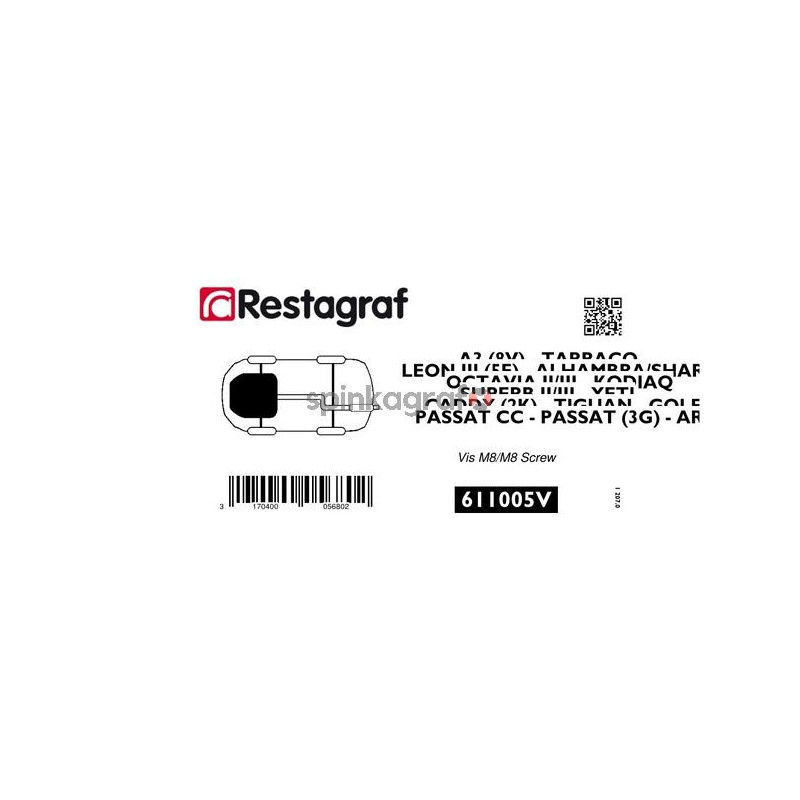 Zestaw spinek osłony silnika RESTAGRAF 611005V