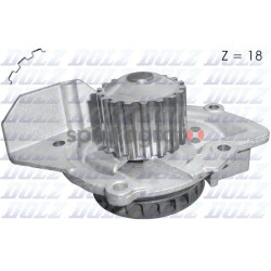 Pompa wody DOLZ C147 | PEUGEOT 308,508,3008 PEUGEOT C4,C5,JUMPY 2.0HDi (692380,1201K2,120321
