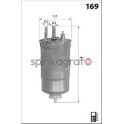 Filtr paliwa MECAFILTER ELG5434 | RENAULT (164005033R, 8200911875, 8200911877)