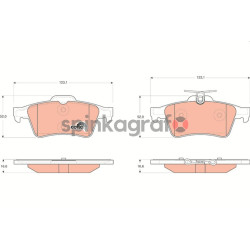 Klocki hamulcowe (przód) TRW GDB1621 | CITROEN C5 III; PEUGEOT 508 I, 508 SW I; RENAULT ESPACE IV 1.5D-3.5 03.01,  MAZDA 5; NISS
