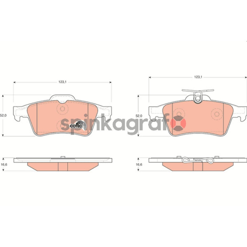 Klocki hamulcowe (przód) TRW GDB1621 | CITROEN C5 III; PEUGEOT 508 I, 508 SW I; RENAULT ESPACE IV 1.5D-3.5 03.01, MAZDA 5; NISS Klocki hamulcowe (przód) TRW GDB1621 | CITROEN C5 III; PEUGEOT 508 I, 508 SW I; RENAULT ESPACE IV 1.5D-3.5 03.01, MAZDA 5; NISS