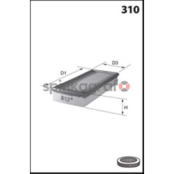 Filtr powietrza MECAFILTER ELP3857 | FORD (1024247, 1024249, 6517482, 92VB9601GA)