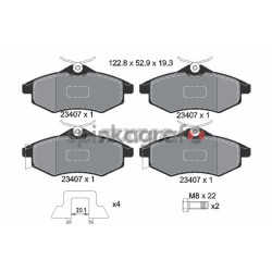 Klocki hamulcowe (przód) TEXTAR 2340702 | CITROËN (1611457180,1617257080,425236,425258,425345)