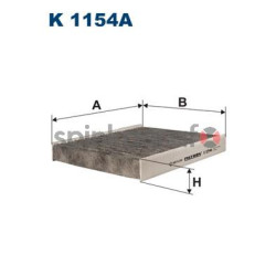 Filtr kabiny FILTRON K 1154A | FORD,VOLVO (1253220,1315687,1452344,1494697,1713180)