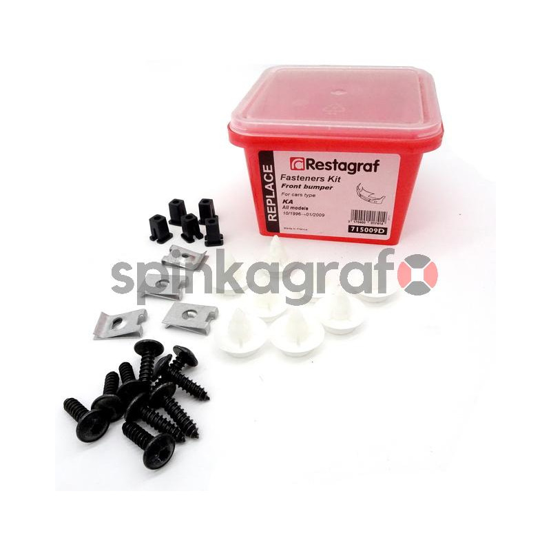 Zestaw spinek zderzaka przedniego pełny RESTAGRAF 715009D