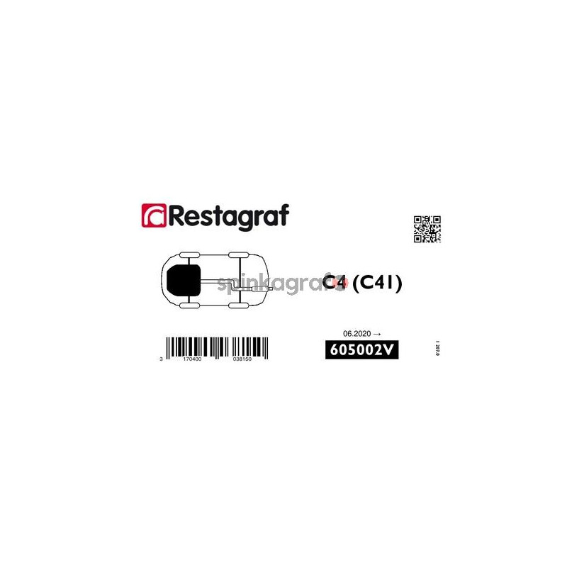 Zestaw spinek osłony silnika RESTAGRAF 605002V | CITROËN