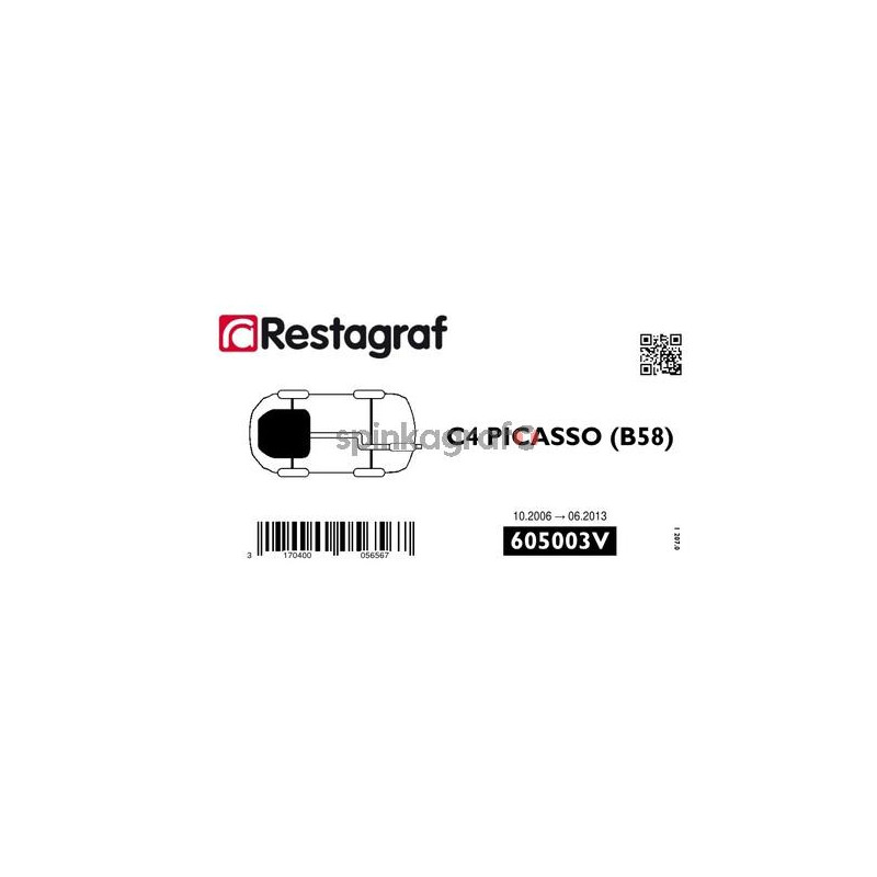 Zestaw spinek osłony silnika RESTAGRAF 605003V | CITROËN