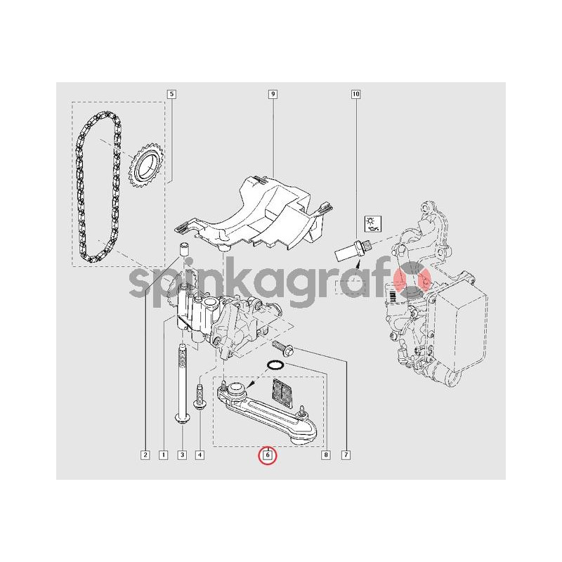 Smok pompy oleju RENAULT 150505141R