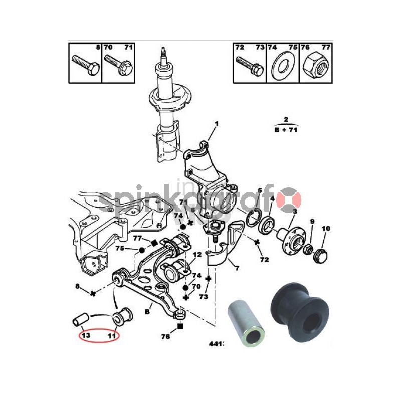 Tuleja wahacza SASIC 8003202 | CITROEN JUMPER/PEUGEOT BOXER (352393)