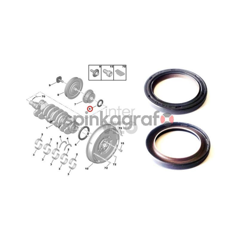 Uszczelniacz wału korbowego CORTECO 20029116B | PEUGEOT/CITROEN mot.DV4TD 1.4 HDi,DV6DTED Uszczelniacz wału korbowego CORTECO 20029116B | PEUGEOT/CITROEN mot.DV4TD 1.4 HDi,DV6DTED