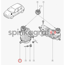 Zbiornik płynu chłodzącego METALCAUCHO MC-3567 | RENAULT KANGOO/CLIO 2  (7700470460)