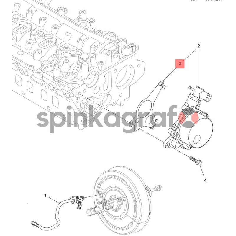 Uszczelka pompy podciśnienia OPEL 95517995
