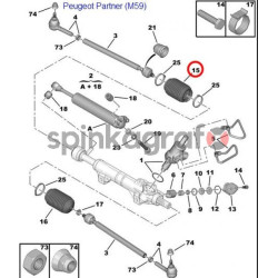 Osłona maglownicy SASIC 0664224 | Citroen Berlingo/ZX/Xsara/Peugeot /306/309/Partner (406622)