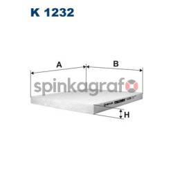 Filtr kabiny FILTRON K 1232 | HYUNDAI,KIA (087902E200,971332E200,971332E210,971332E210AT,9999Z07022)