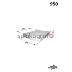 Filtr kabiny MECAFILTER ELR7095 | RENAULT LAGUNA II, VEL SATIS  (7701048748)