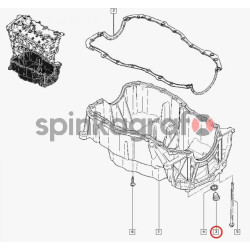 Korek spustowy oleju METALCAUCHO MC-5655 | RENAULT 2.0dCi 07-&gt; (7703075348)