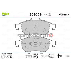 Klocki hamulcowe (przód) VALEO 301059 | DACIA,RENAULT (410605961R,410607115R,440603905R)